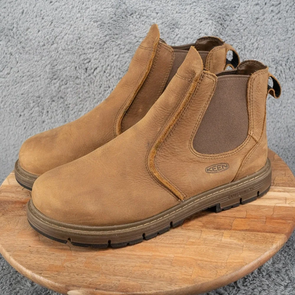 Keen San Jose Chelsea Mens 10 D Belgian Gum Leather Pull On Work Boots